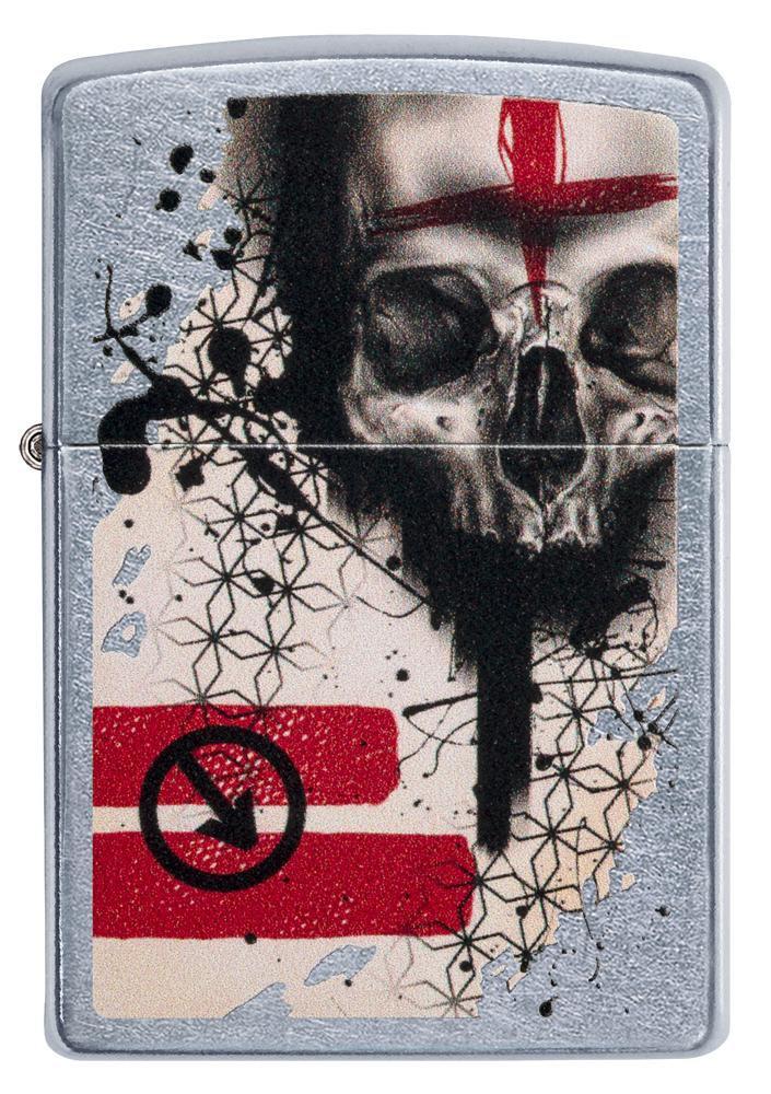 Zippo Trash Polka Tattoo Skull Street Chrome Pocket Lighter Zippo
